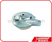 Back hub cover with brake shoe